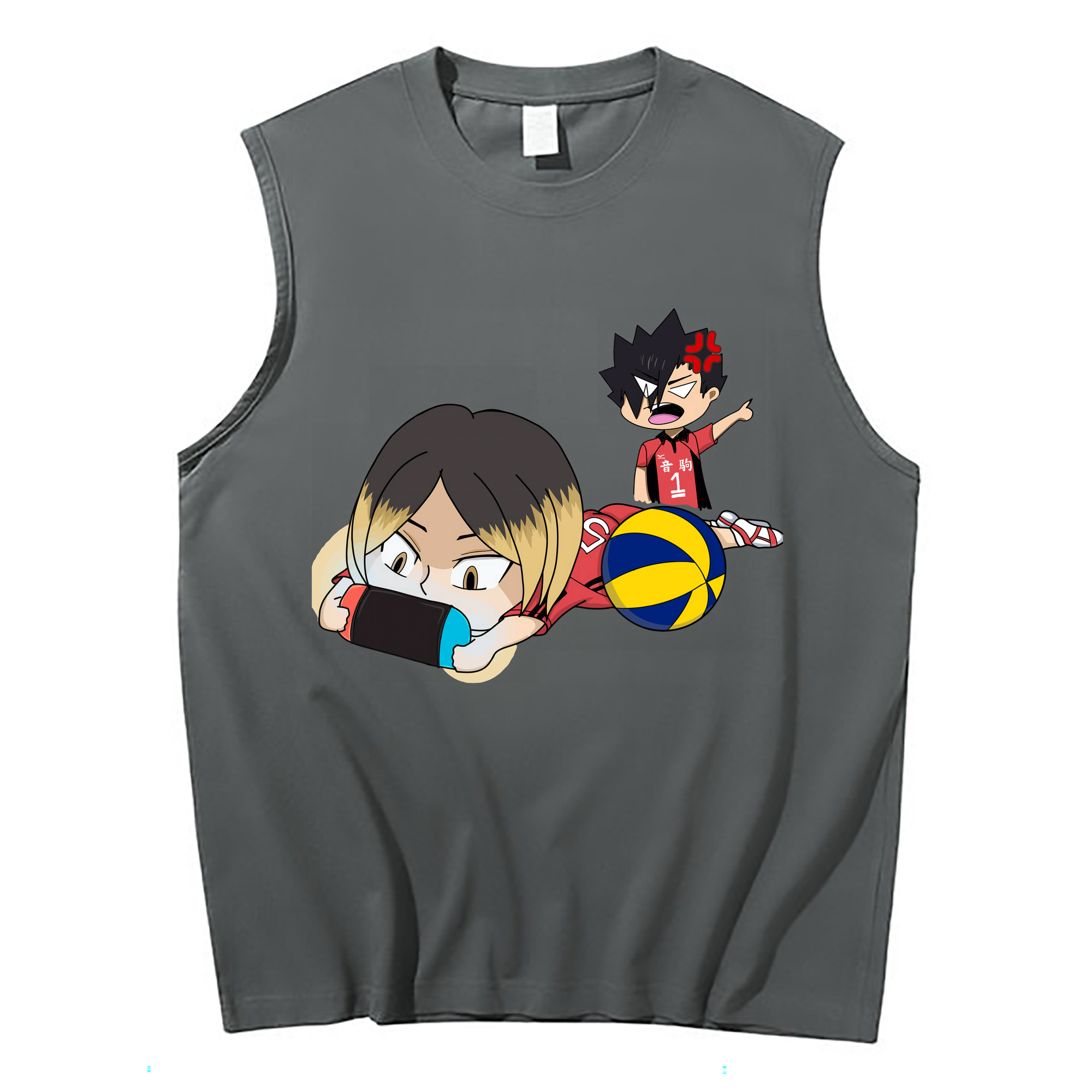 （画像用） ハイキュー!! Haikyu!! コットン100％タンクトップ（フロントプリント）
